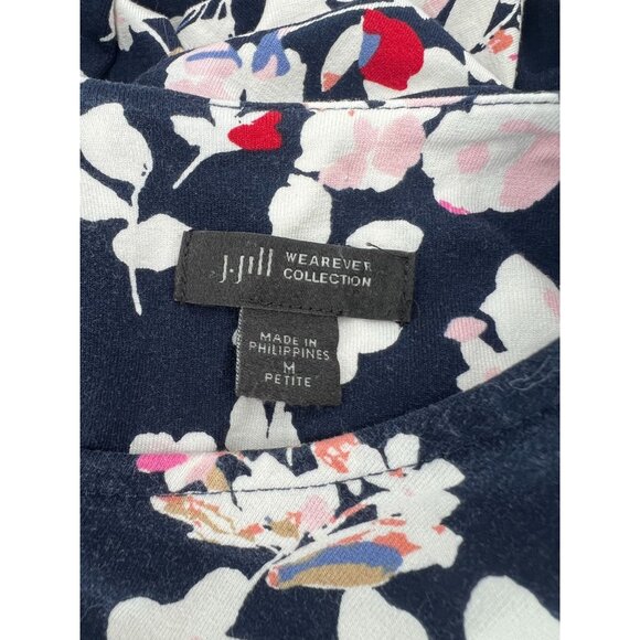 J.Jill Wearever Collection Stretch Floral Dress Women's MP Medium Petite - Picture 3 of 9